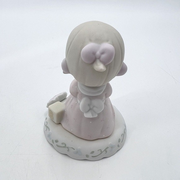 1994 Precious Moments Growing In Grace Age 2 Figurine Girl With Bird - Picture 3 of 6